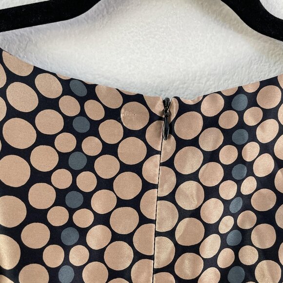 Nanette Lepore Blouse Womens 2 Black Beige Polka Dot Silk Balloon Sleeve Top USA - Picture 13 of 13